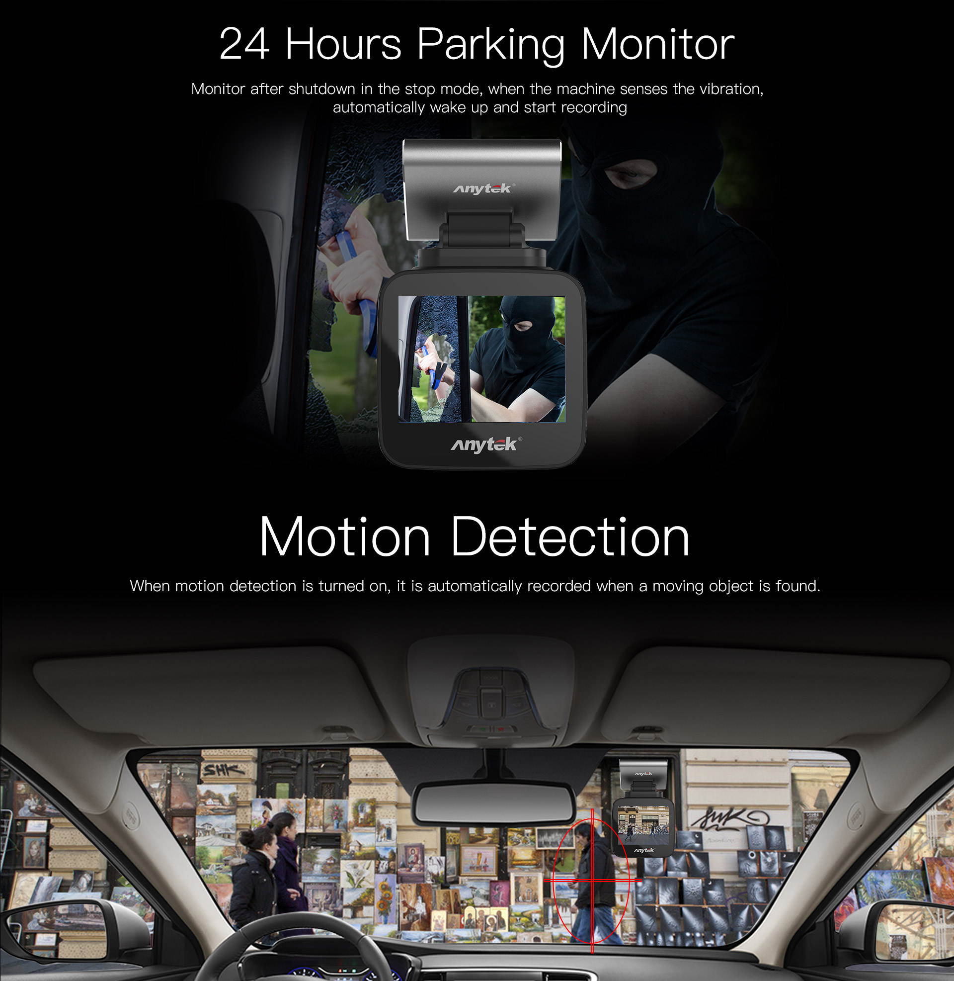 Q2 Back-pull Car DVR Camera 1080p HD Dash Cam Recorder 150 Degree Wide-angle Main Lens Car DVR