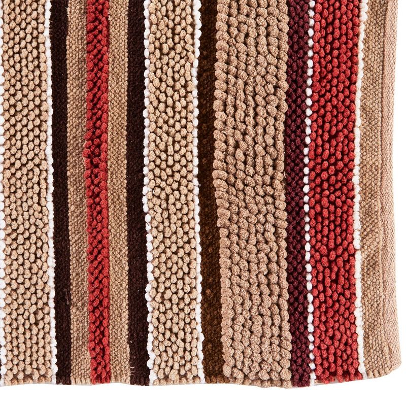 Saturday Knight Ltd Madison Stripe High Quality Colorful & Fresh Bath Rug - 20x30" Red