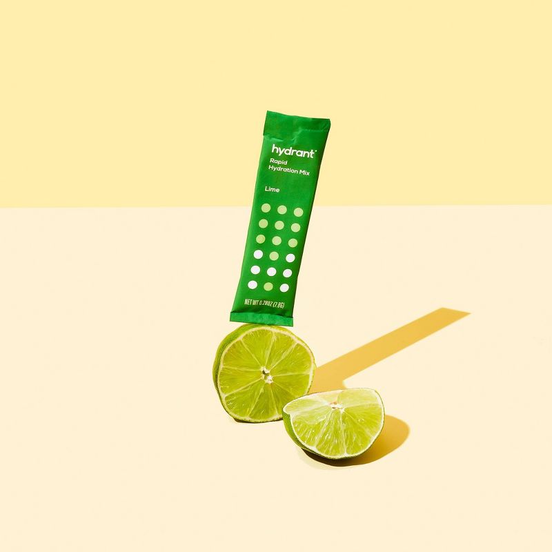 Hydrant Hydrate Electrolyte Rapid Hydration Powder Packets Drink Mix - Lime - 12ct