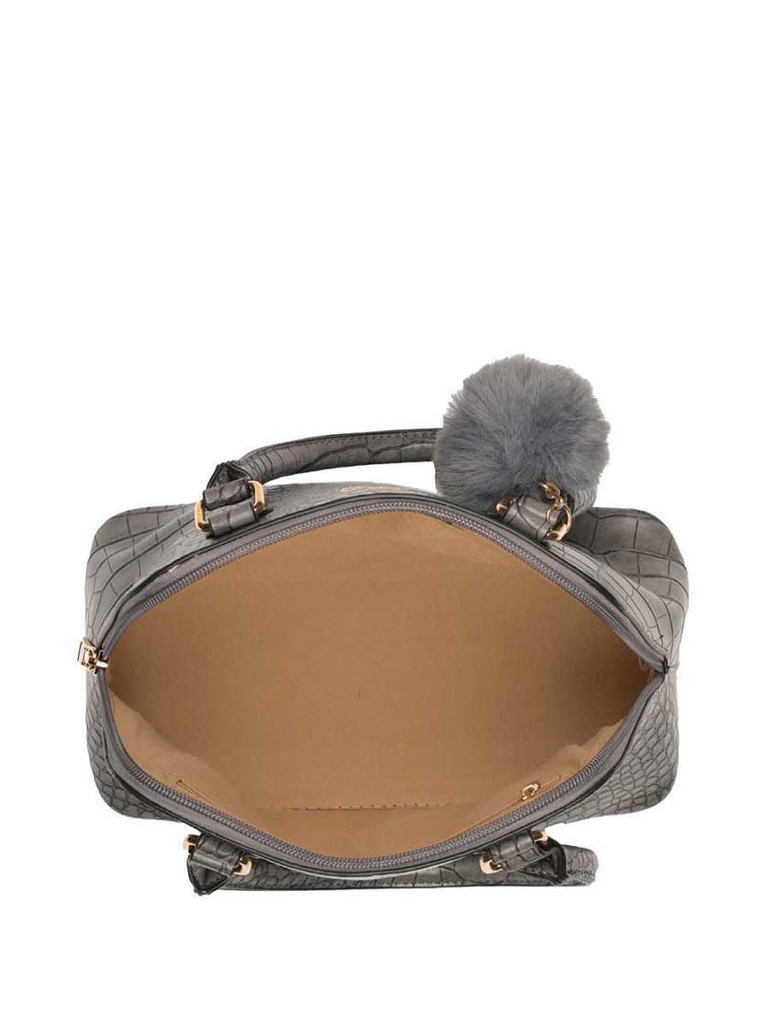 Sugarush Ximena Grey Textured Medium Handbag