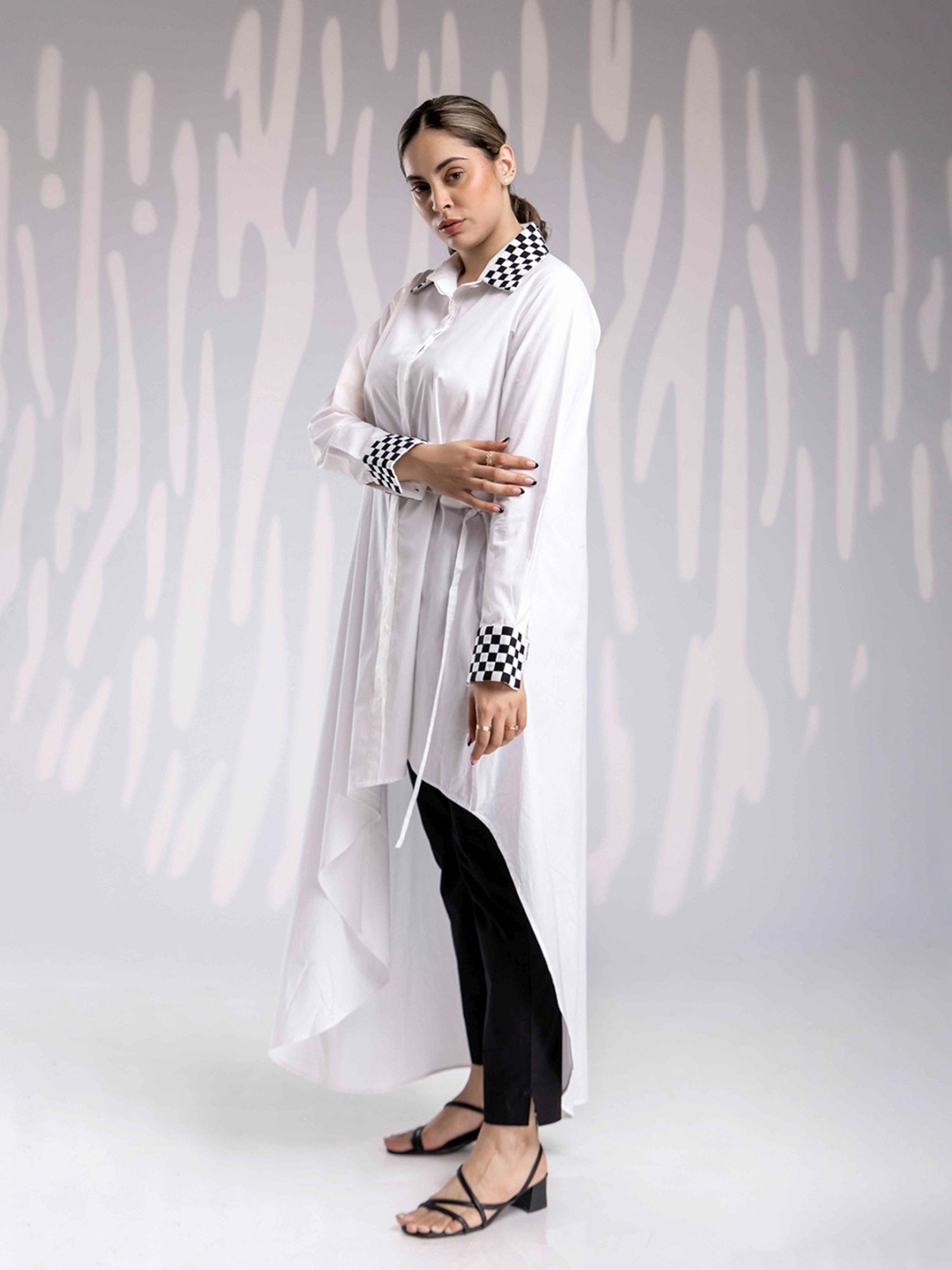 House of Manaa White Matted Shirt