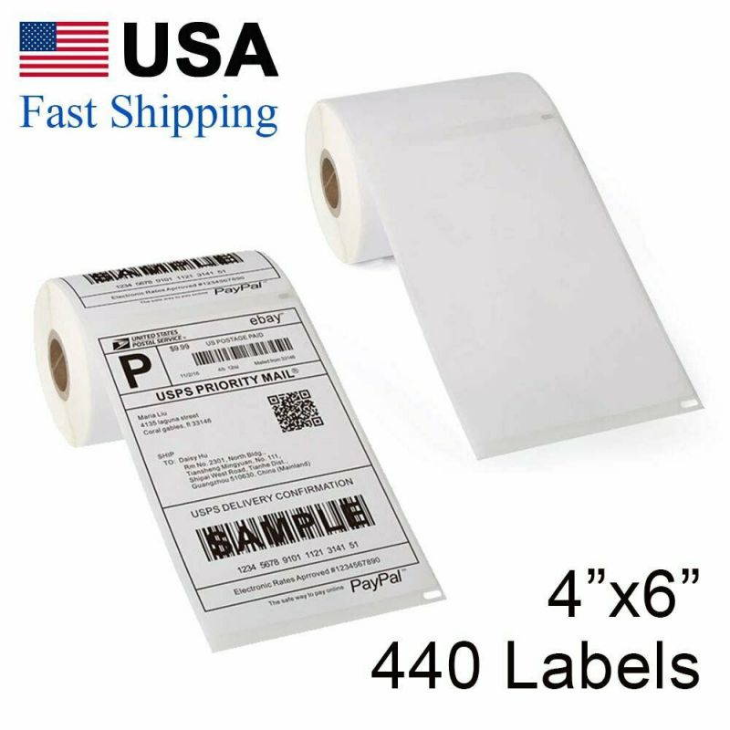2 Rolls 220 Shipping Labels 4x6 For 1744907 Dymo 4XL LabelWriter Thermal Printer