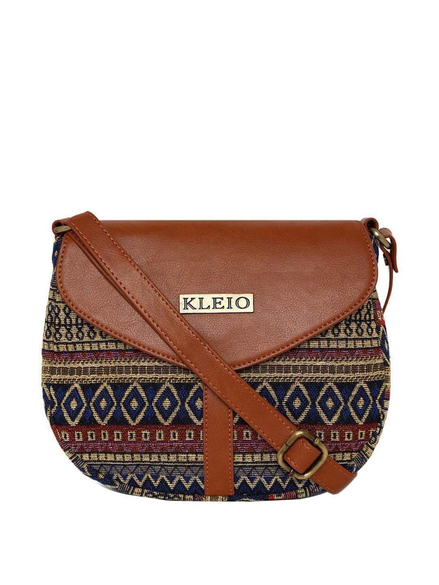 KLEIO Multicolor Textured Medium Sling Handbag