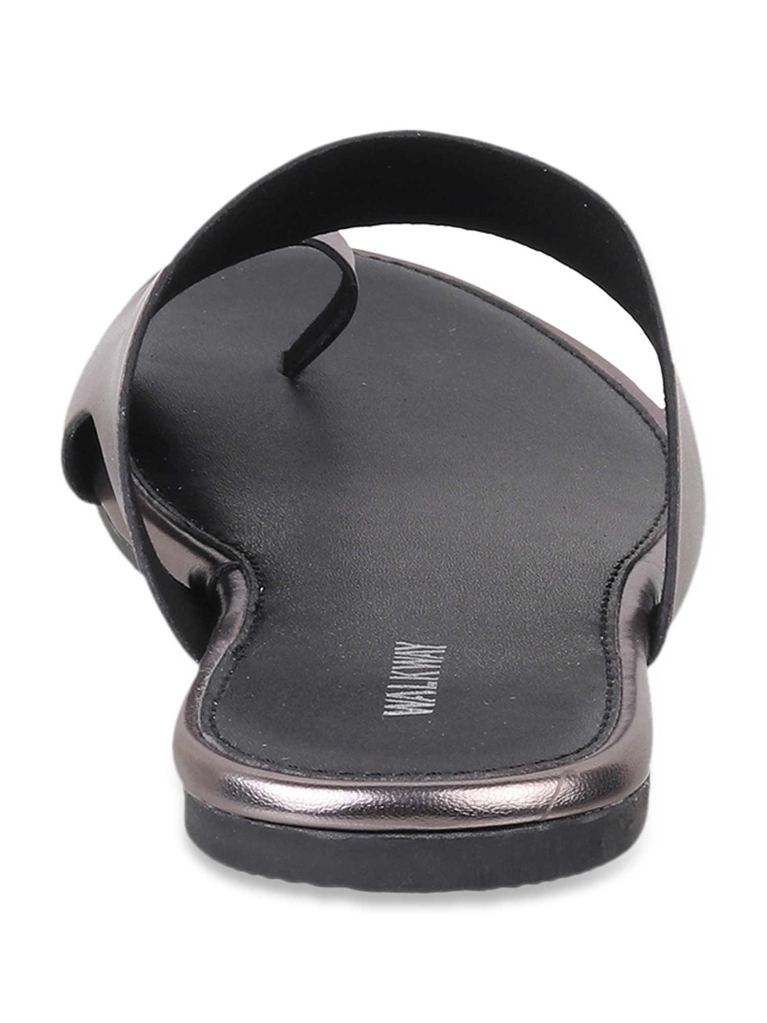Walkway Women's Gun Metal Toe Ring Sandals