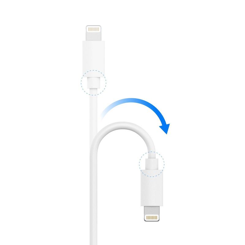 Just Wireless 10ft TPU Lightning to USB-A Cable - White