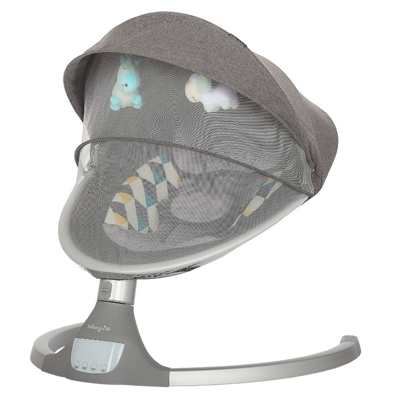 Dream On Me Zazu Cradling Swing - Gray & Blue