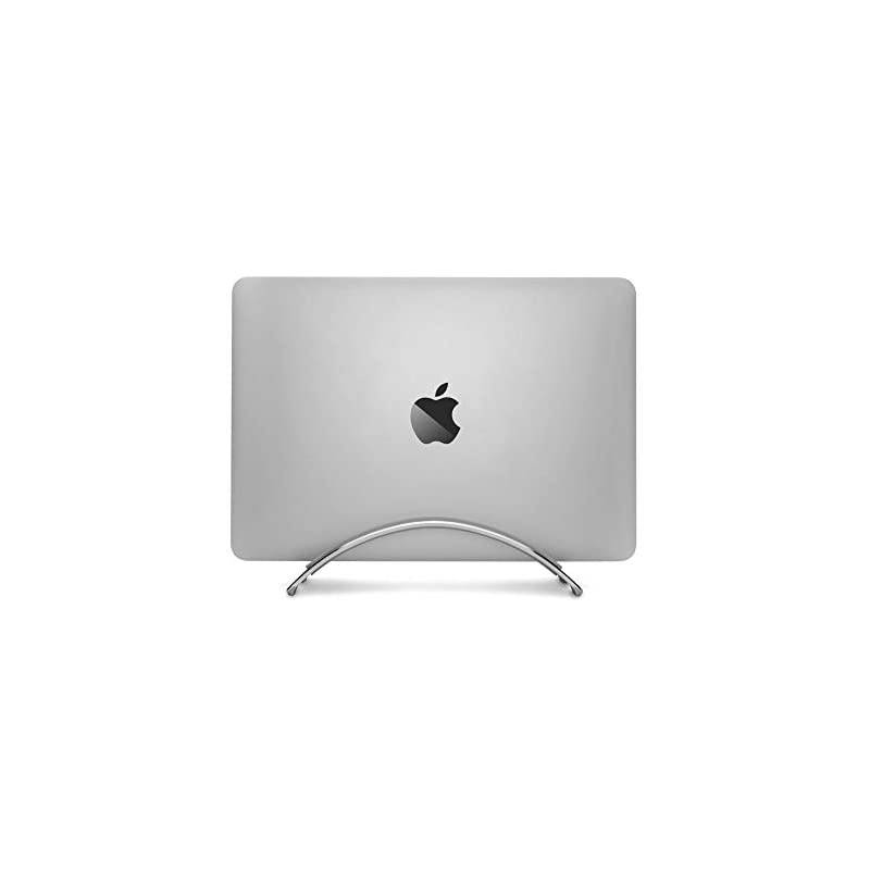 BookArc for MacBook | SpaceSaving Vertical Desktop Stand for Apple notebooks Silver Newest Version 122004