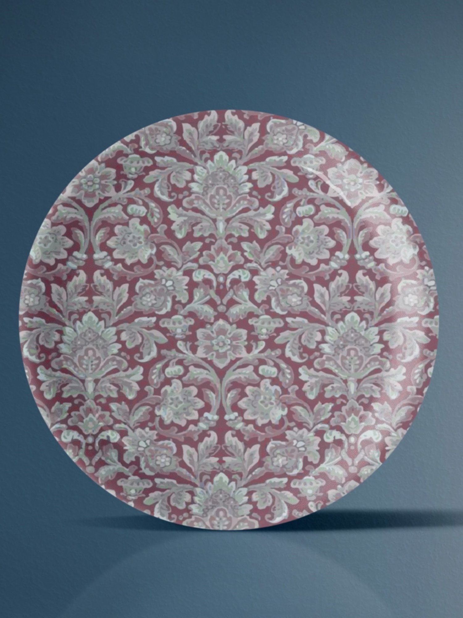 Nestroots Ethnic Floral Multicolor Porcelain Wall Plate