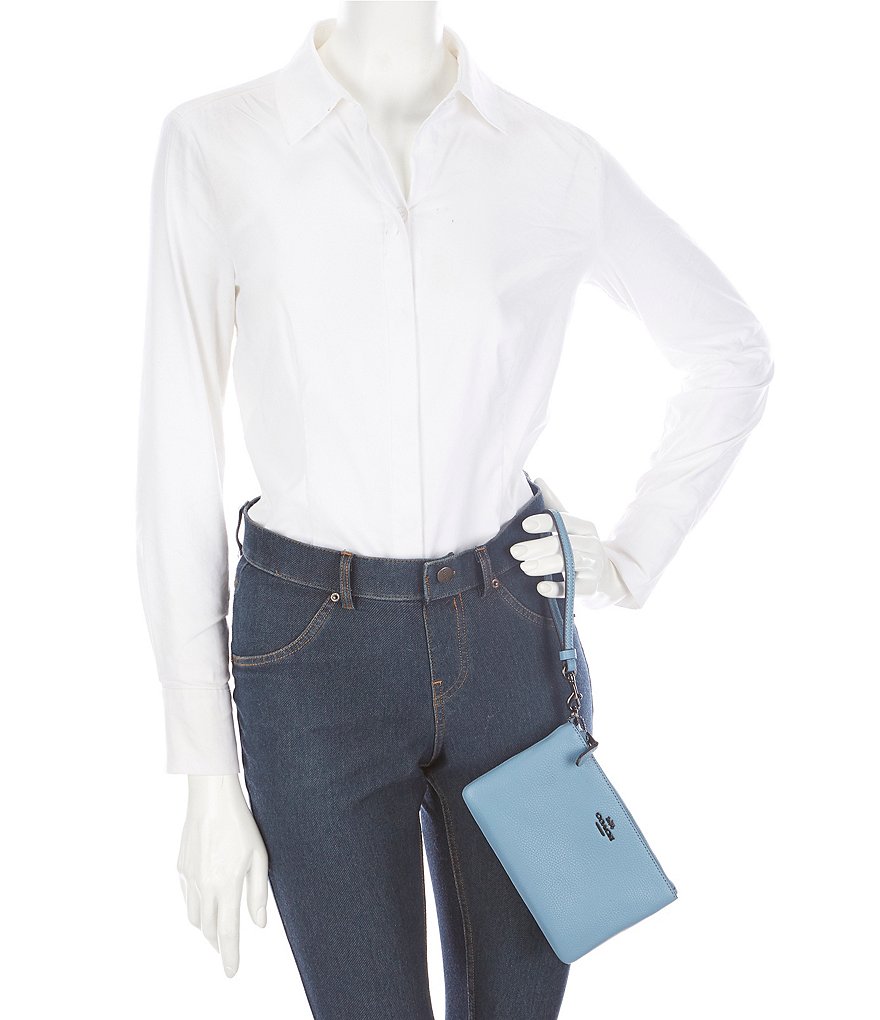 HOBO Link Leather Zip Wristlet