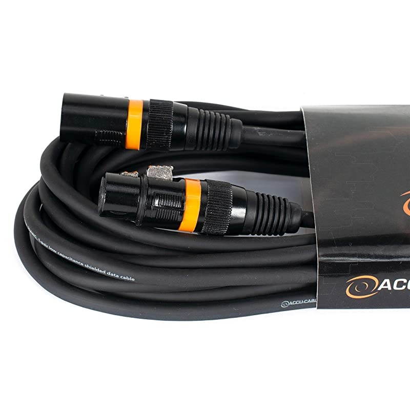 ADJ Products AC3PDMX25 25 ft 3 pin DMX Cable for lighting products,Black