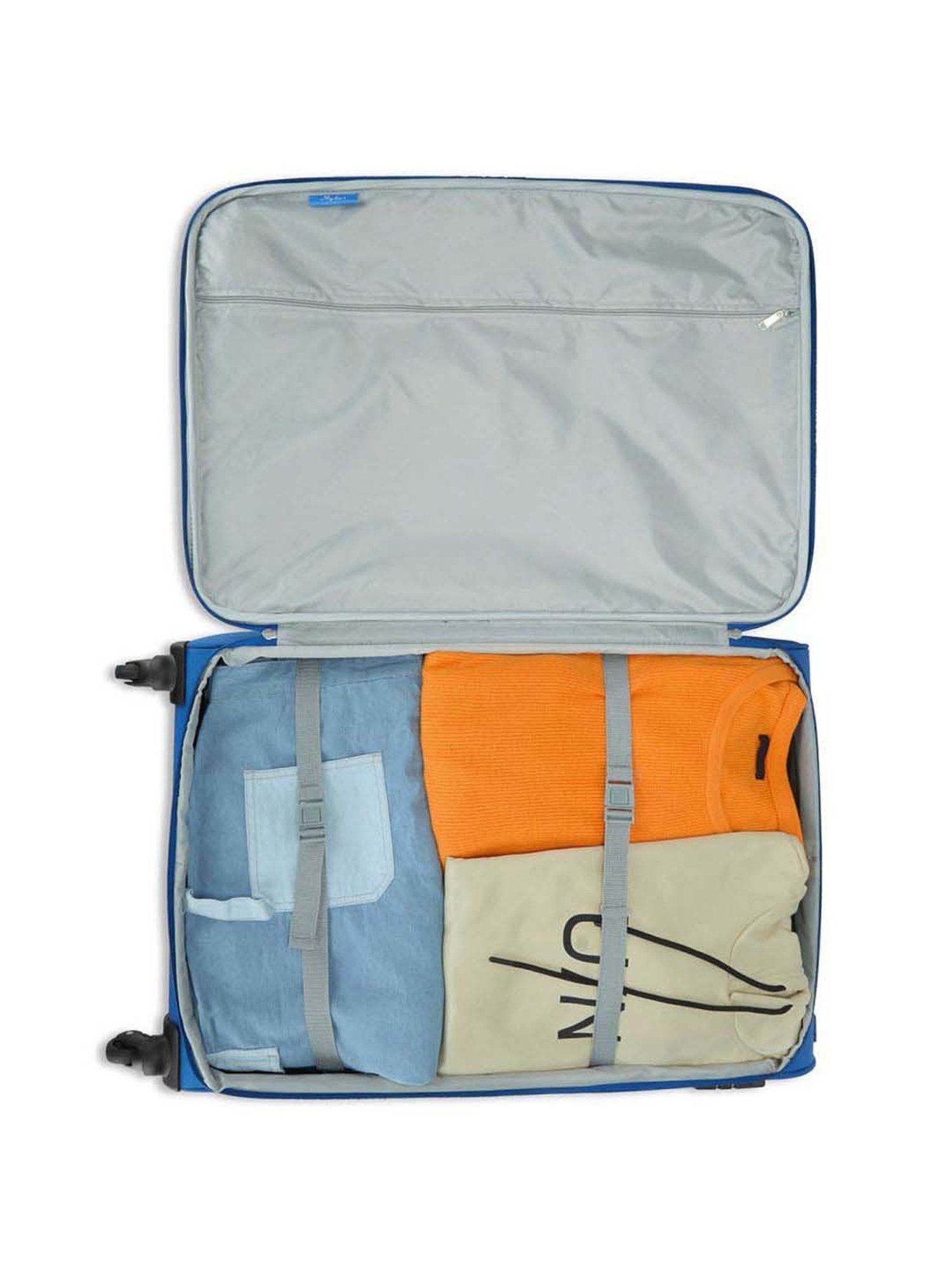 Skybags Rhumba Blue Solid Soft Large Trolley Bag - 48 cm