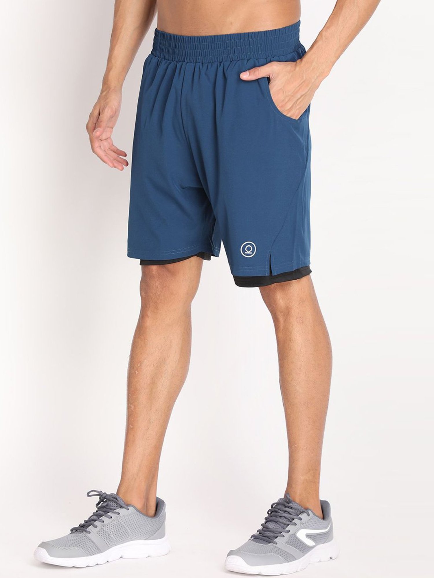 Chkokko Blue Regular Fit Shorts