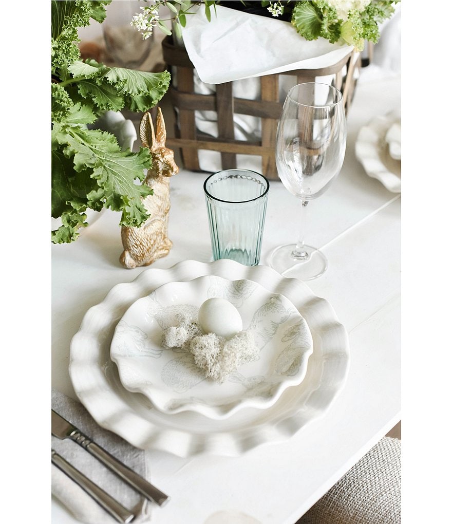 Coton Colors Speckled Rabbit Ruffle 8#double; Salad Plate
