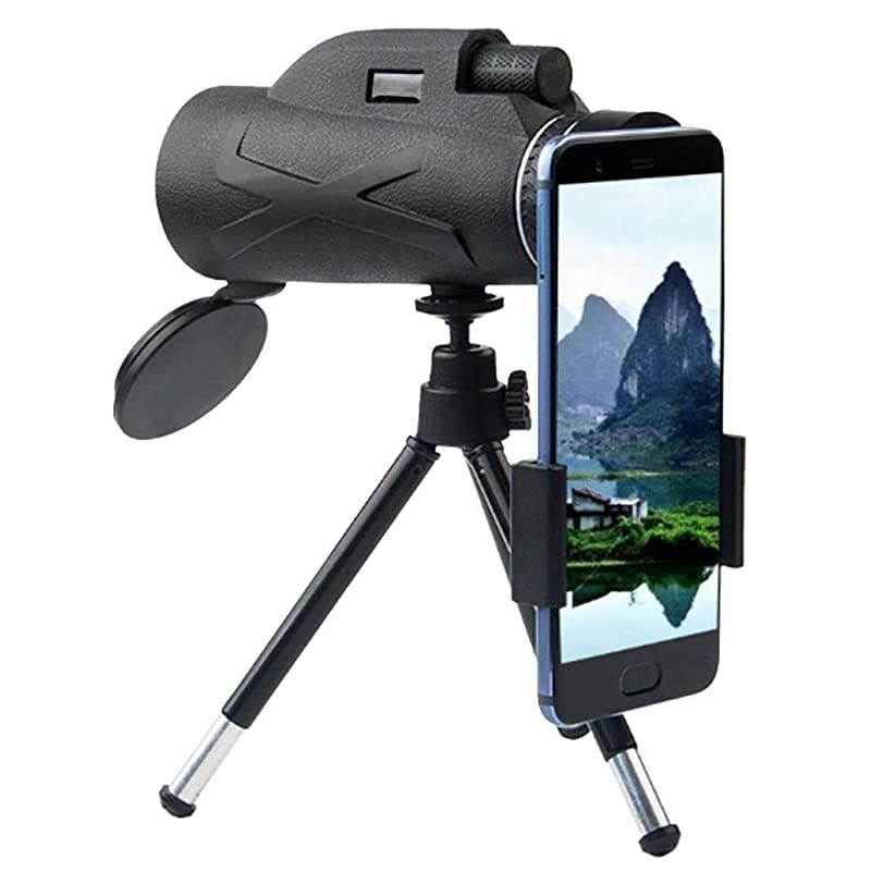 Telescope 80x100 High Definition Telescope Night Vision Waterproof Telescope Clear Telescopes with Compass Smartphone Holder Tripod for Bird Watching Hiking Camping Concerts