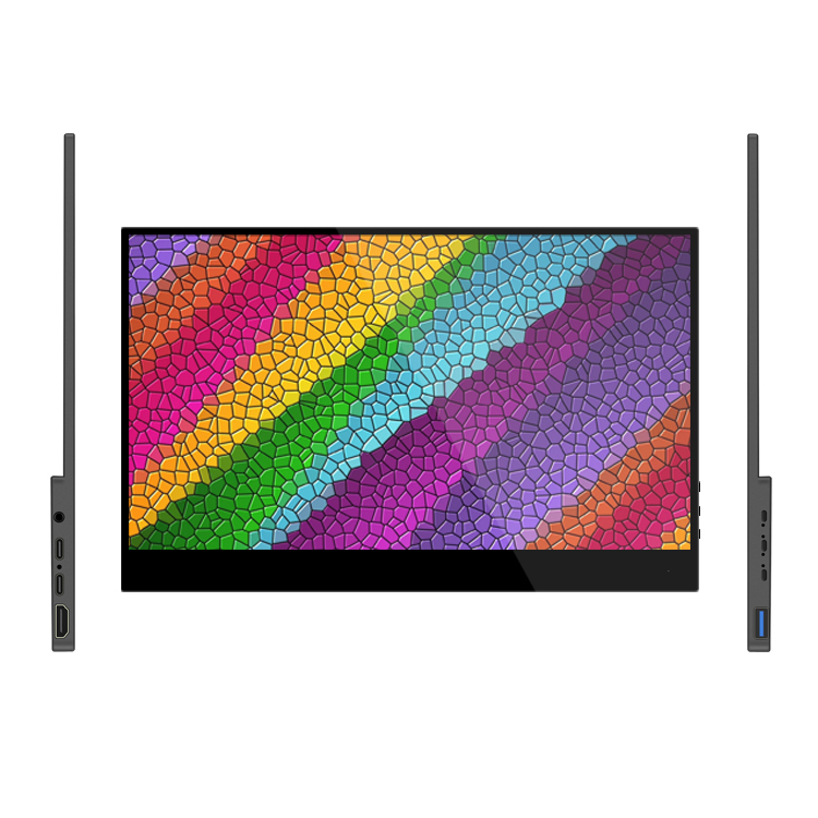15.6 inch 1080P Glass Full Fit Touch Screen Portable Monitor Laptop Computer Notebook Display with 8000mAh Built-in Battery USB 2.0 Type C HDMI speakers Connect PS4 SWITCH XBOX for Gaming maxinutri
