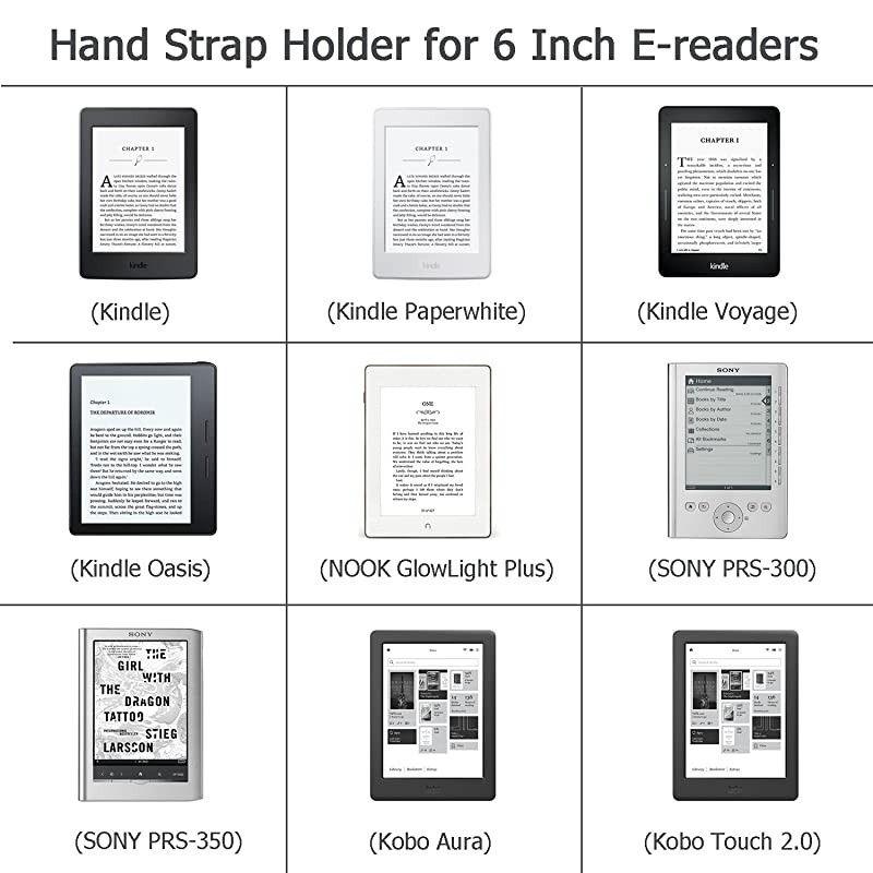 Security Hand Strap Holder Finger Grip Compatible with Kindle EReaders Kindle eReader 6Inch Kindle PaperwhiteVoyageOasisNook GlowLight PlusSony PRS300 PRS350 Grey