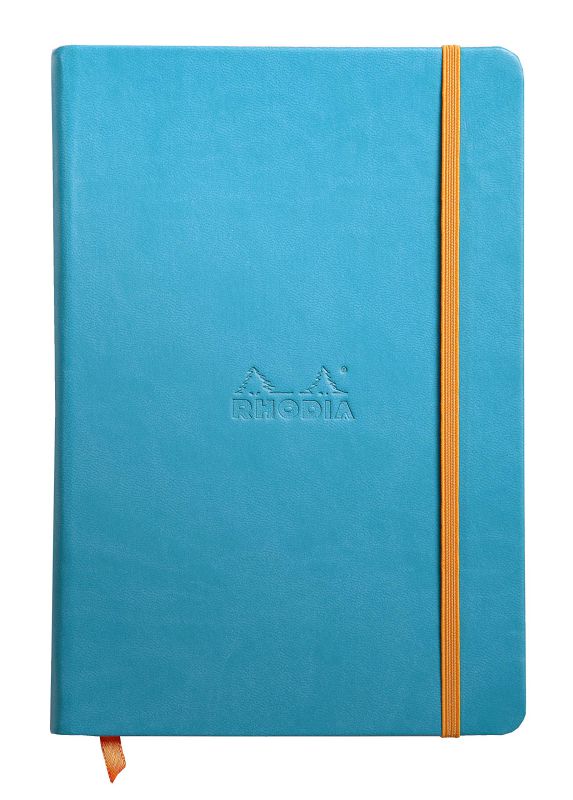 Rhodia Rhodiarama A5 Webnotebook, 5.5 in x 8.25, Lined,  Turquoise