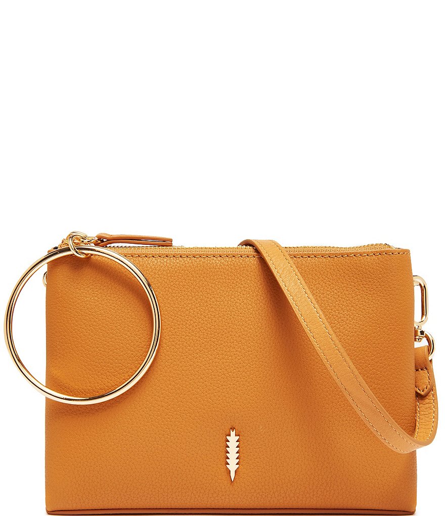 Thacker Donna Ring Handle Leather Crossbody Bag