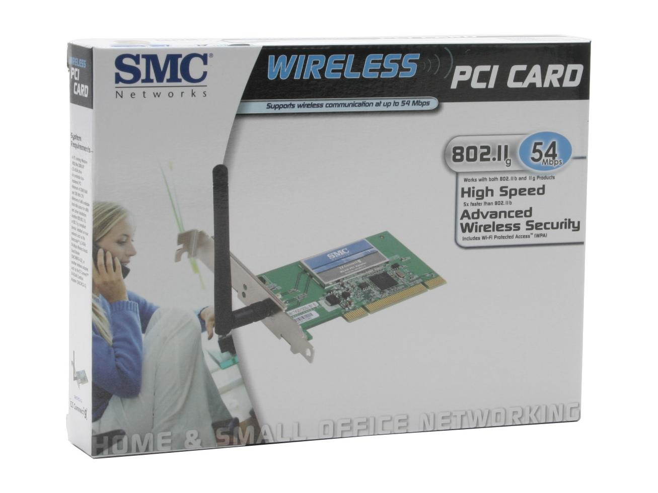 SMC LG-ERICSSON SMCWPCI-G PCI v2.2 (5v/3.3v) EZ Connect Wireless Card