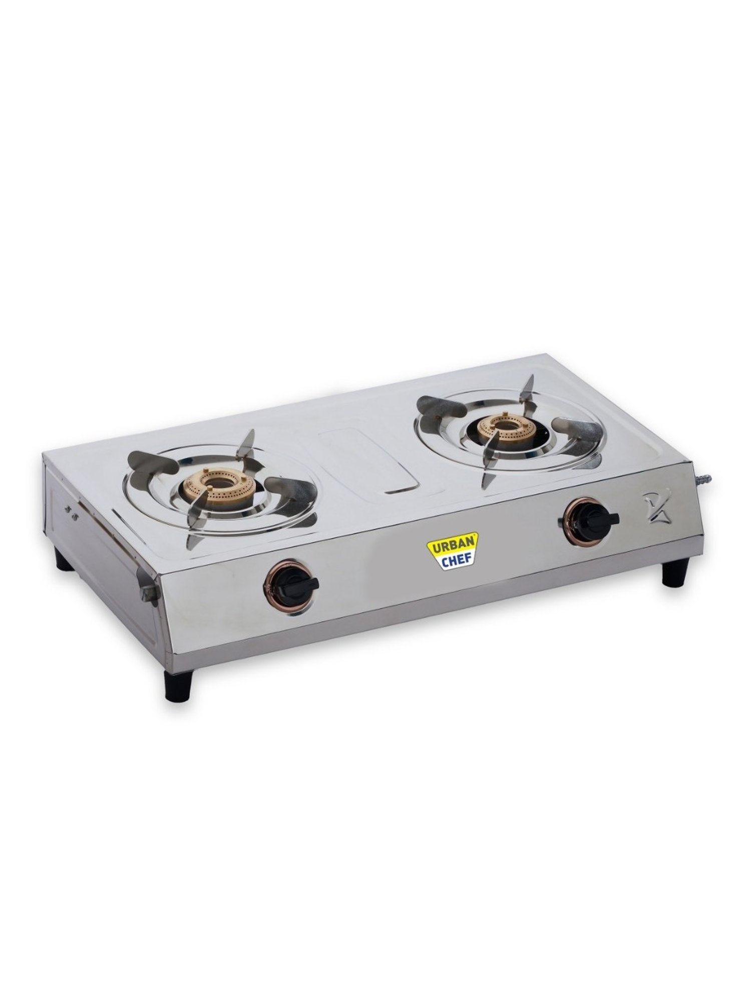 Urban Chef Gas Stove with 2 Burners ( Silver )