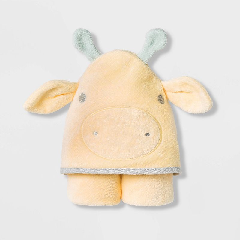 Baby Giraffe Critter Hooded Towel - Cloud Island™ Yellow