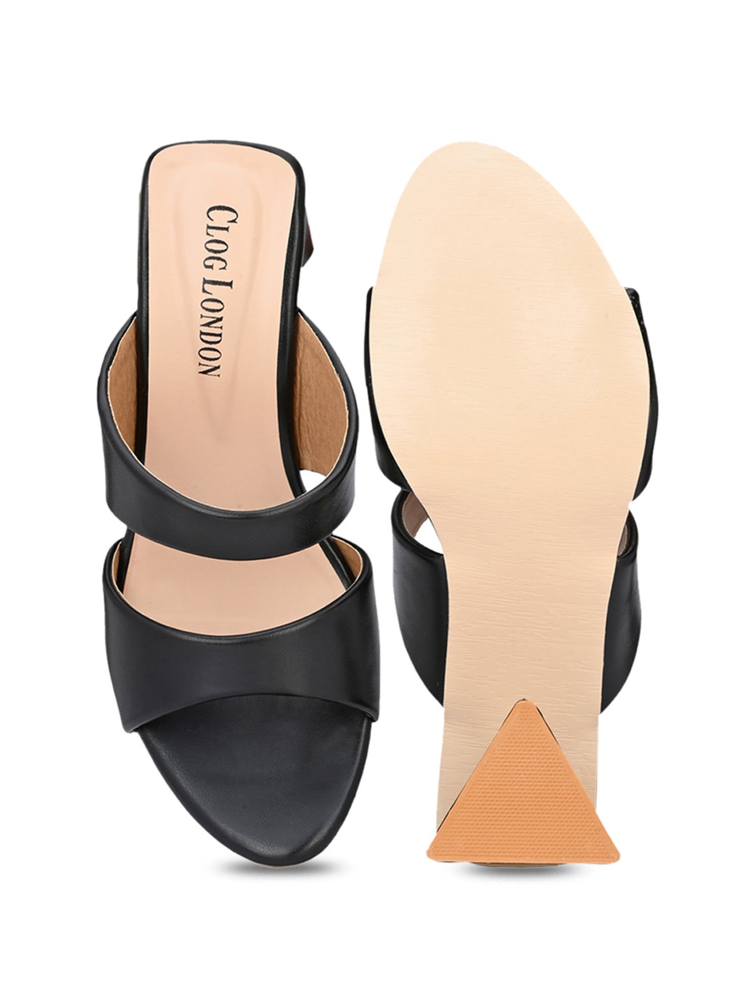 Clog London Women's Black Casual Sandals