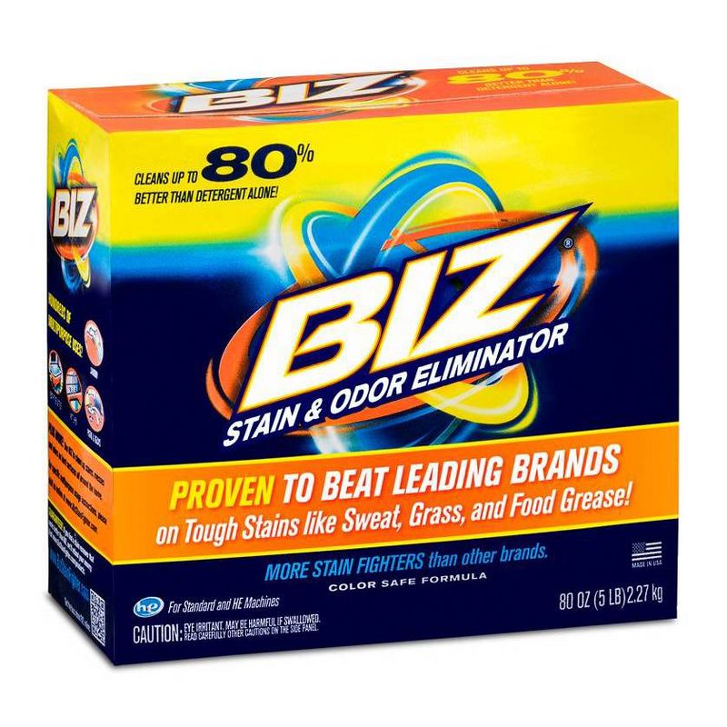 Biz Stain Odor Eliminator Detergent, Original Scent - 80oz