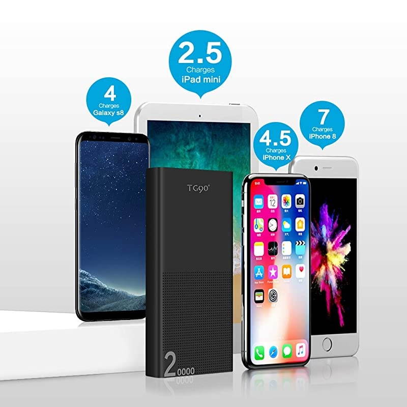 Cell Phone Battery Charger Portable  25000mAh Power Bank Portable Charger External Battery Power Packs Portable Phone Charger Battery Packs Compatible for iPhone iPad Tablets Android Phones