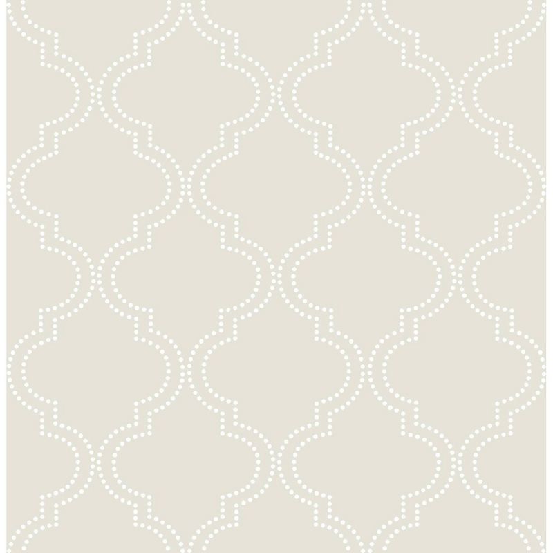 NuWallpaper Quatrefoil Peel & Stick Wallpaper Beige