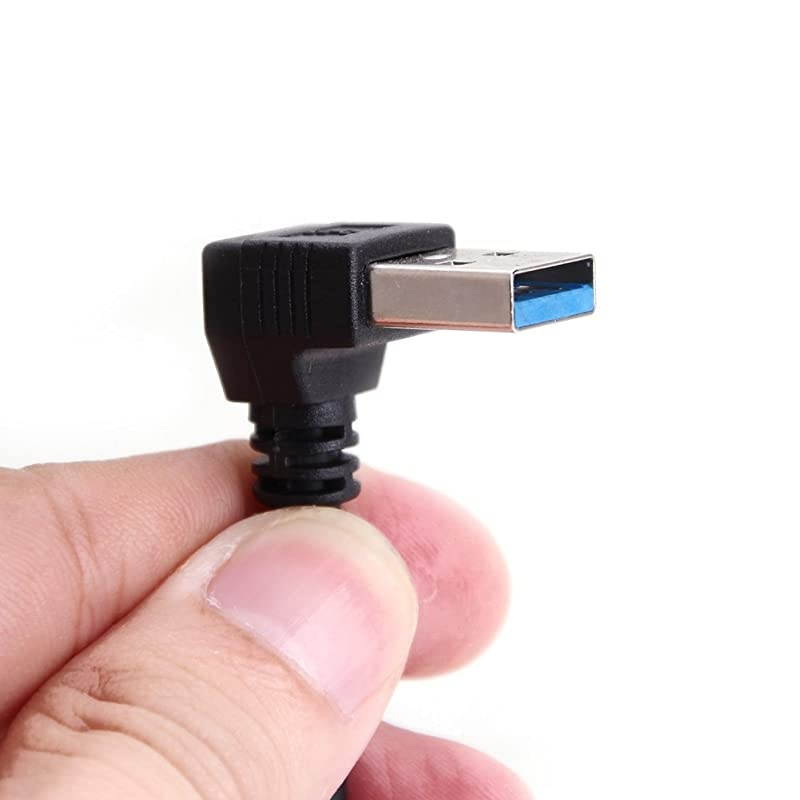 SuperSpeed USB 30 Male to Female Extension Data Cable Up and Down Angle 2PCS by 20CM8IN