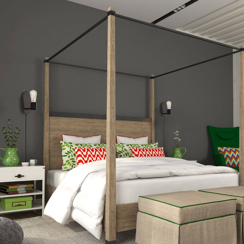 Linus 1-Light Matte Black Plug-In or Hardwire Wall Sconce - Novogratz x Globe