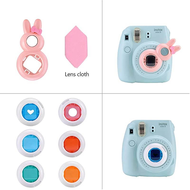 Instax Mini 9 Camera Accessories Bundles Compatible with Fujifilm Instax Mini 9 Mini 8 Mini 8+ Camera with Mini 9 Case108 Photos Mini Photo Albumetc Light Starry Sky14 Items