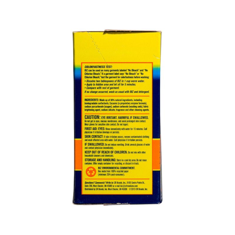 Biz Stain Odor Eliminator Detergent, Original Scent - 80oz