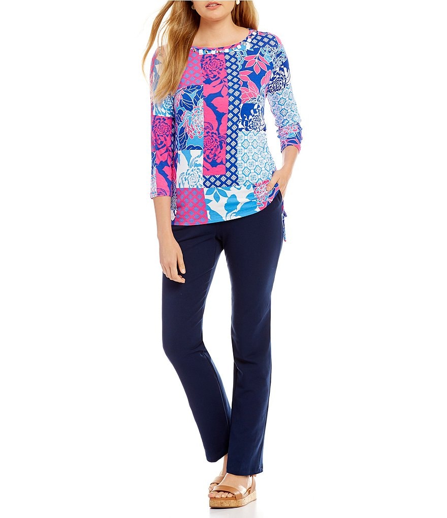 Ruby Rd. Petites Pull-On Stretch French Terry Pants