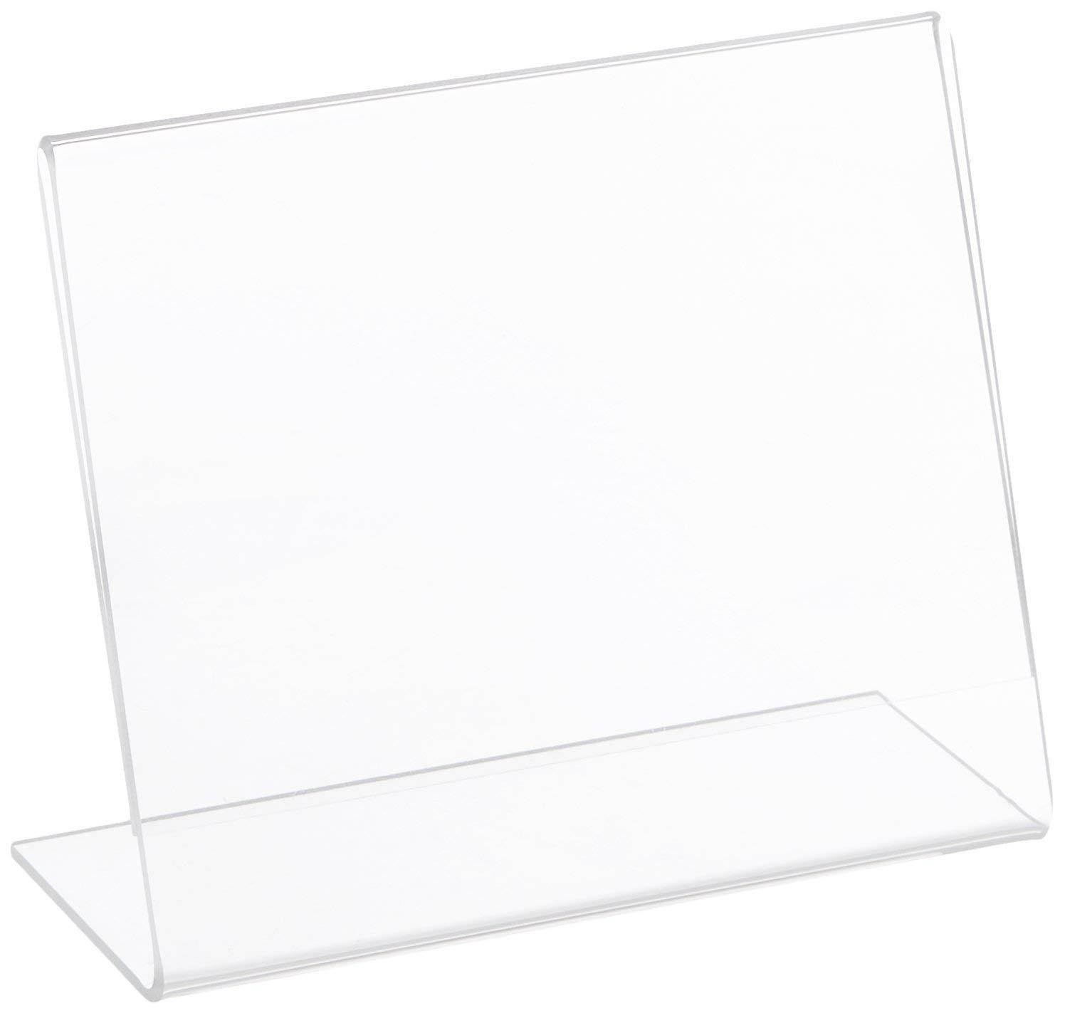 Azar Displays 112725 6" W x 5" H Horizontal L-Shaped Sign Holder-10pk