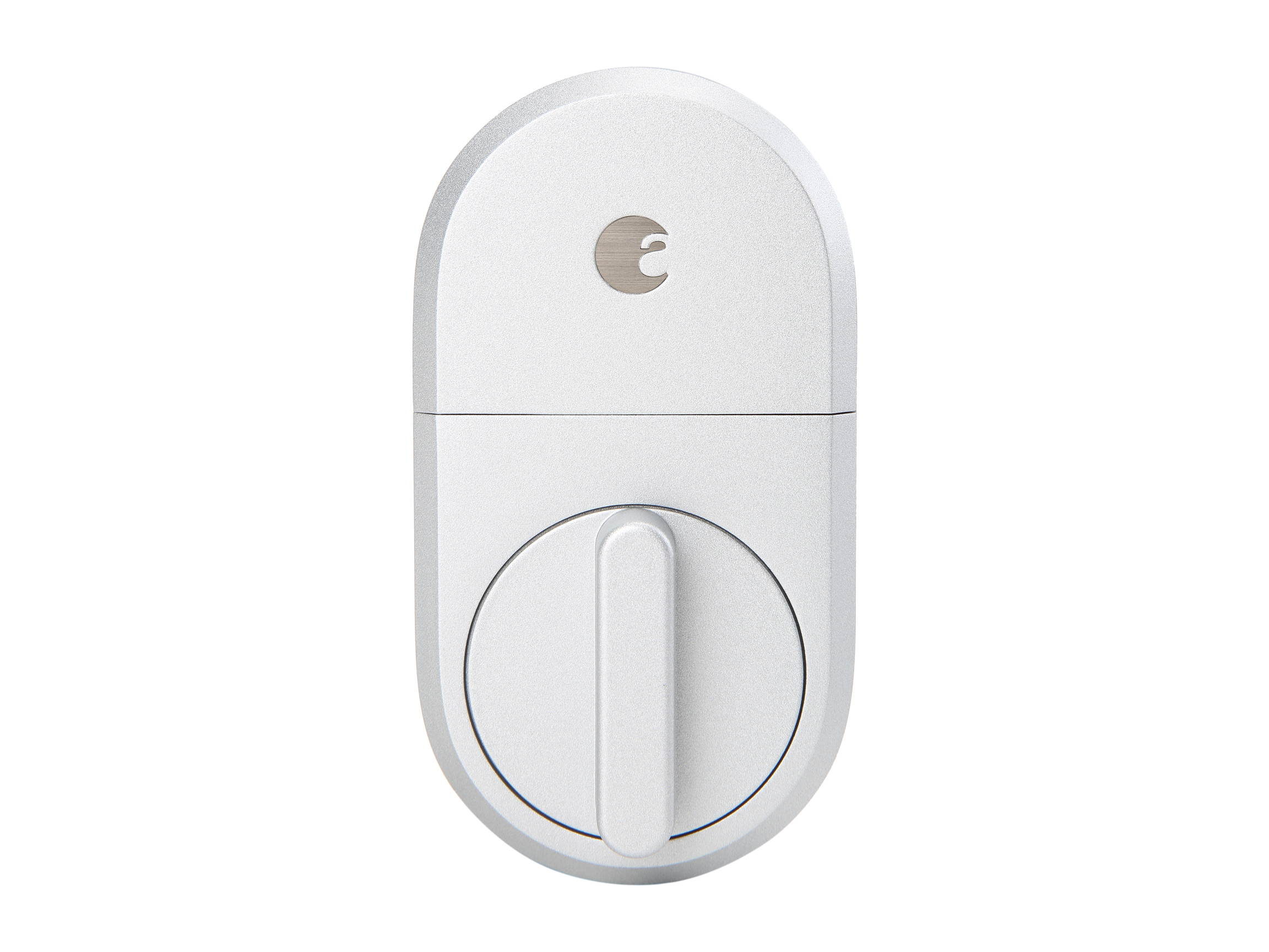 August Smart Lock, 3rd Gen Technology - Silver, Works with Alexa and Google Assistant