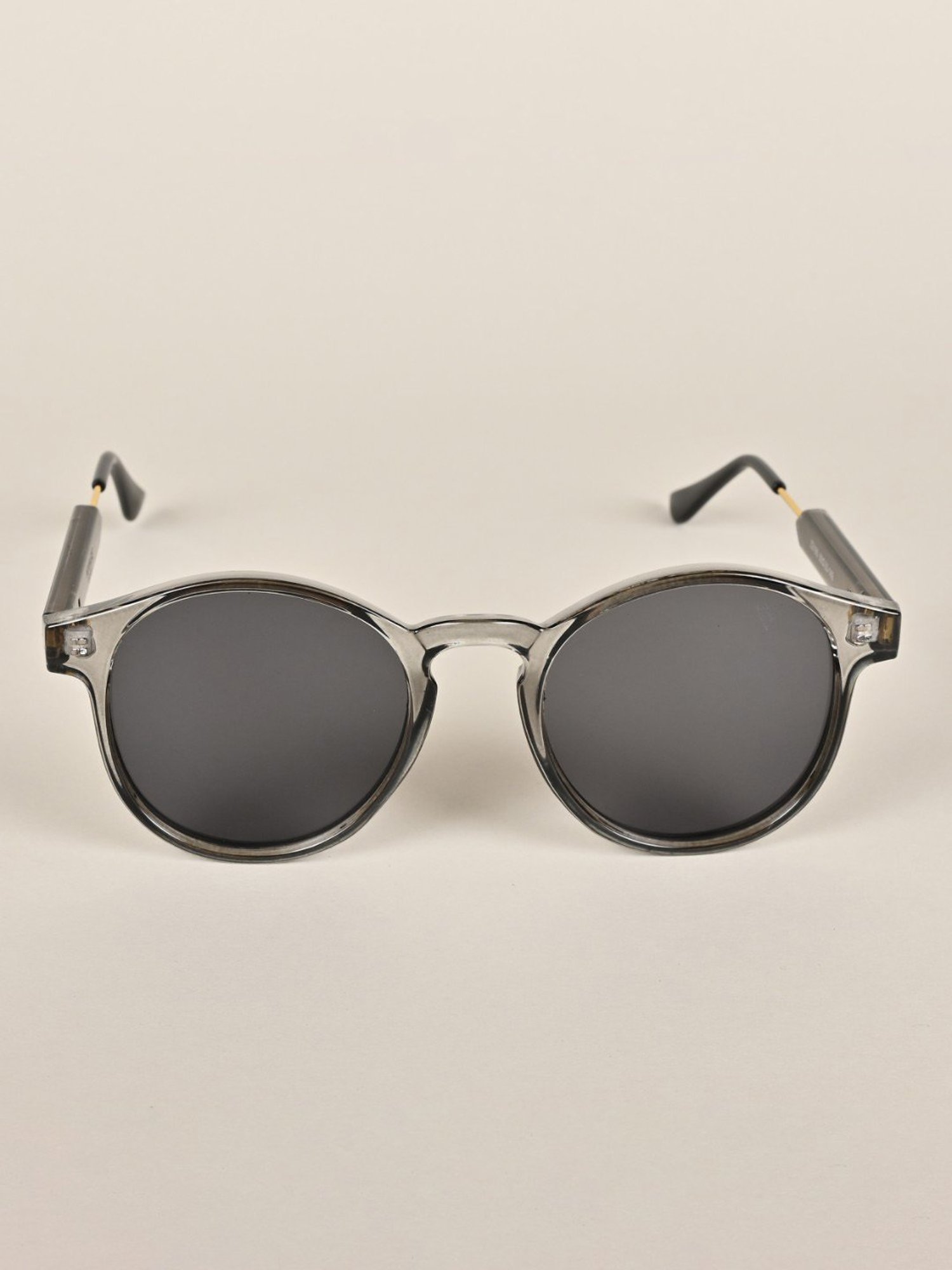 Voyage Black Round UV Protection Unisex Sunglasses