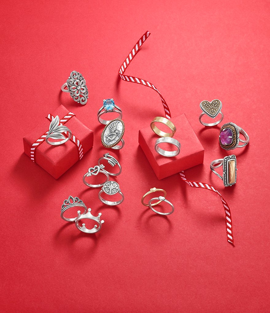 James Avery Heirloom Quatrefoil Purple Triplet Ring