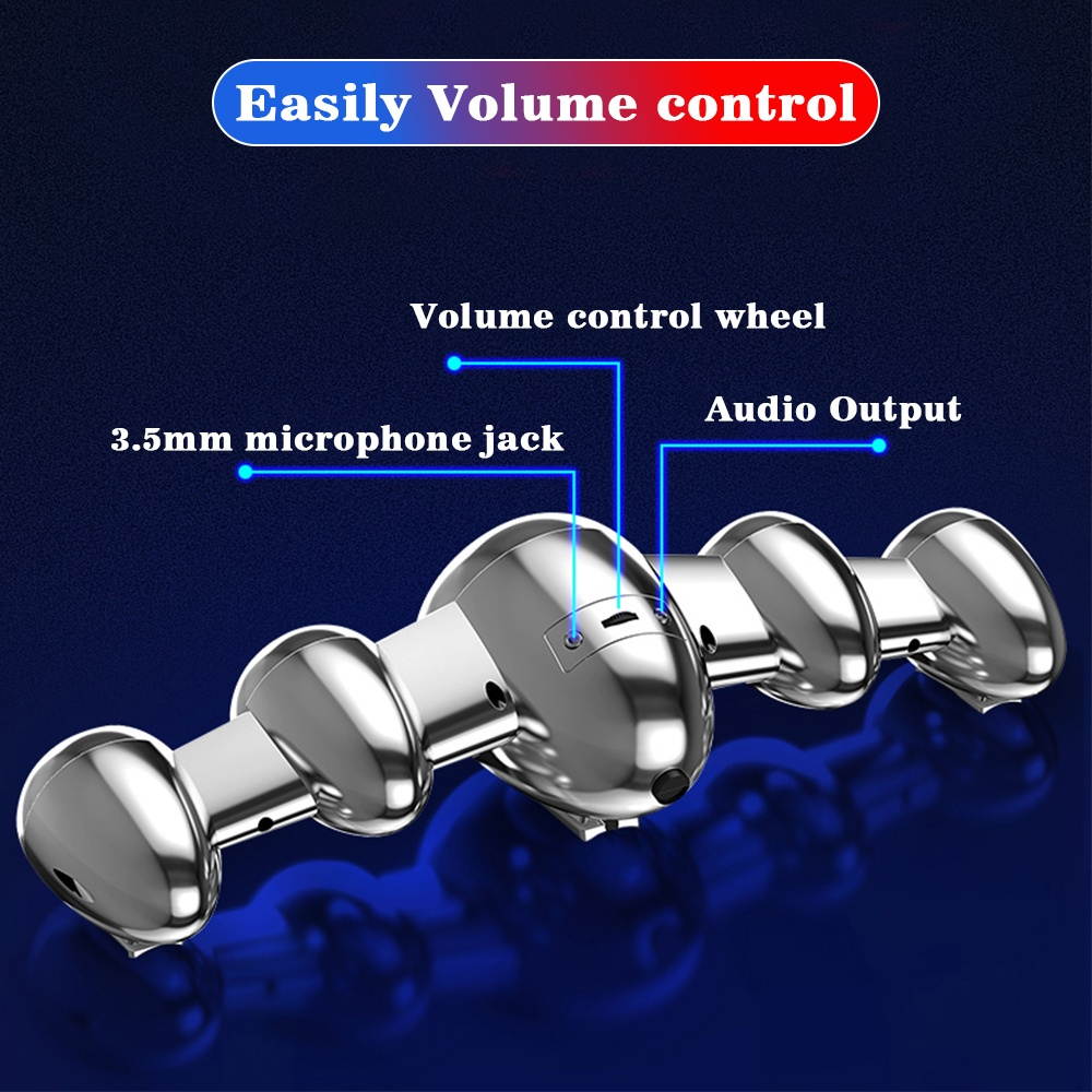 D-219 USB Desktop Computer Speaker Mini Aircraft Shape AUX Soundbar Home Subwoofer Stereo Sound Speaker