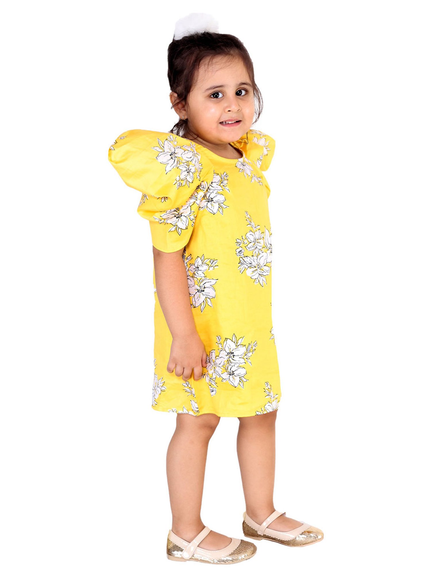 KidsDew Kids Yellow Floral Print Dress