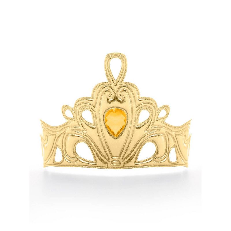 Little Adventures Girls' Princess Gloves Red with Diva Crown Gold