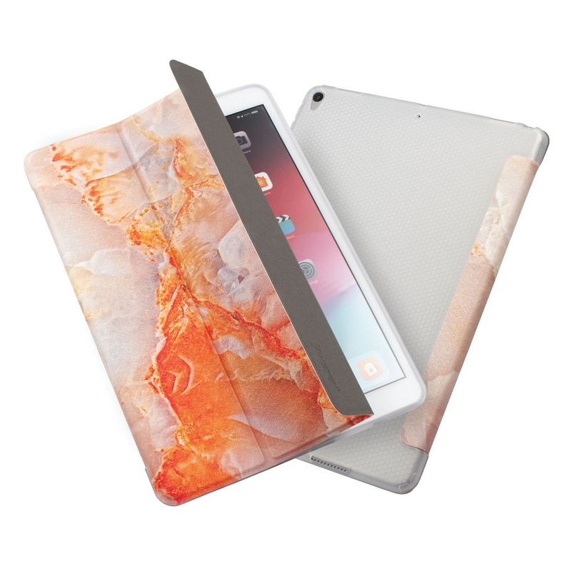 Insten - Marble Tablet Case For iPad Air 3 2019 / iPad Pro 10.5", Multifold Stand, Magnetic Cover Auto Sleep/Wake, Shock Resistant, Orange