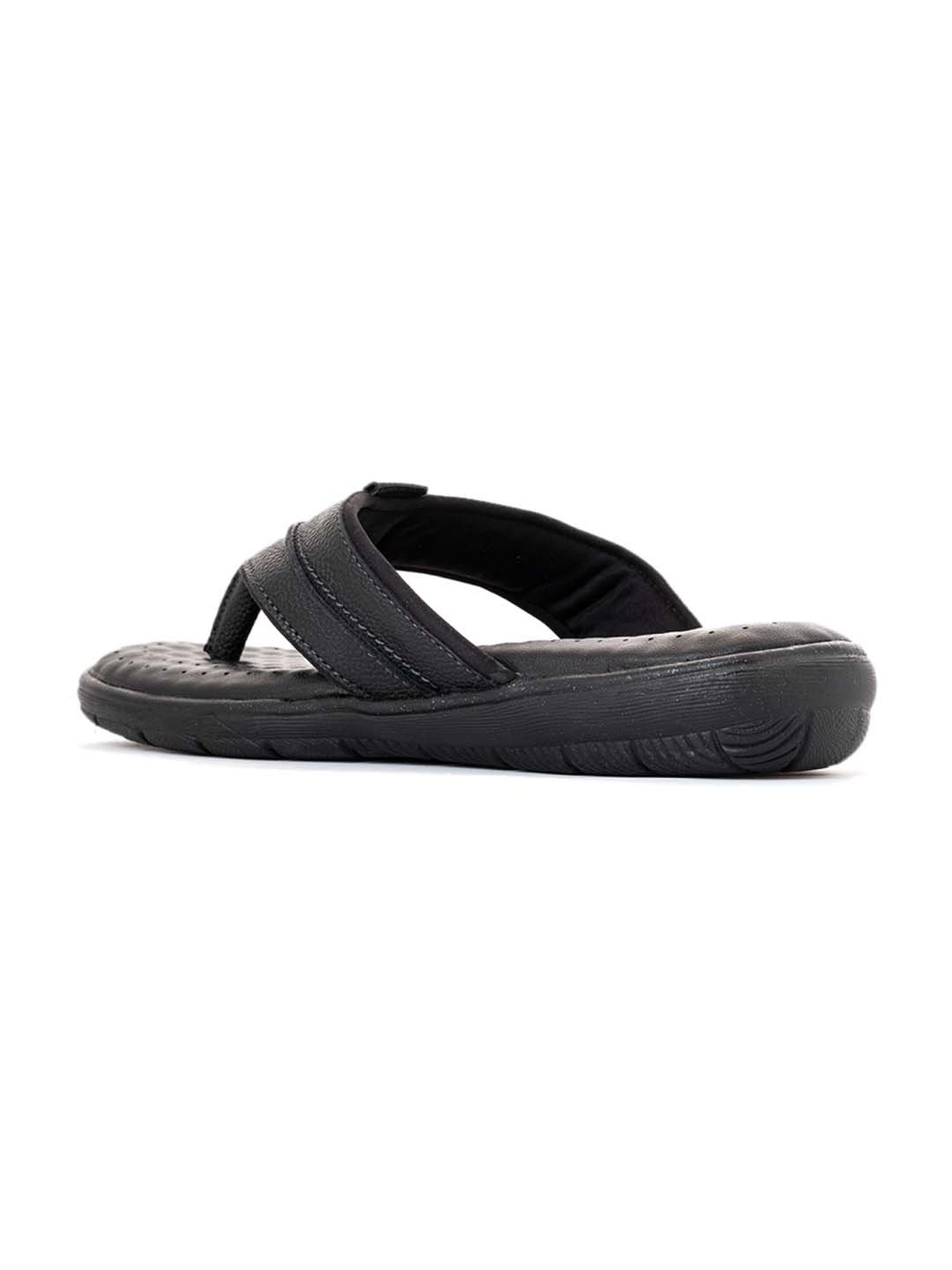 Khadim Men's Black Flip Flops