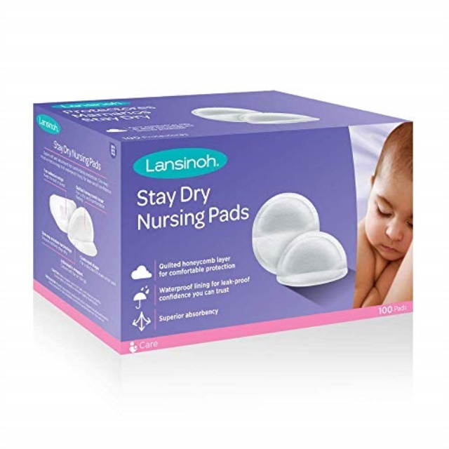 Lansinoh Stay Dry Disposable Nursing Pads, Pack of 100