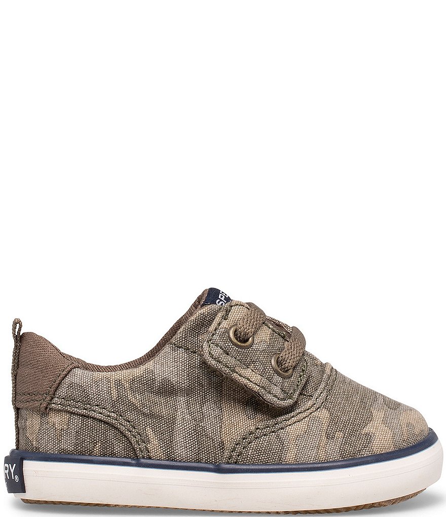 Sperry Boy's Spinnaker Jr Camo Print Washable Sneaker Crib Shoes (Infant)