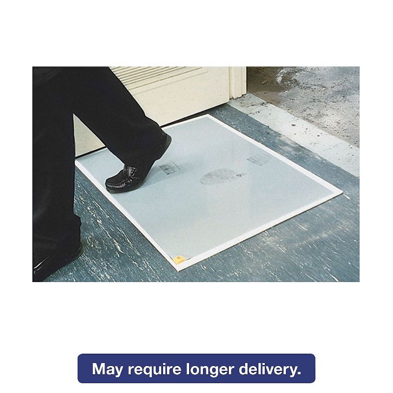 2'x2'6" Rectangle Solid Floor Mat Gray - Crown