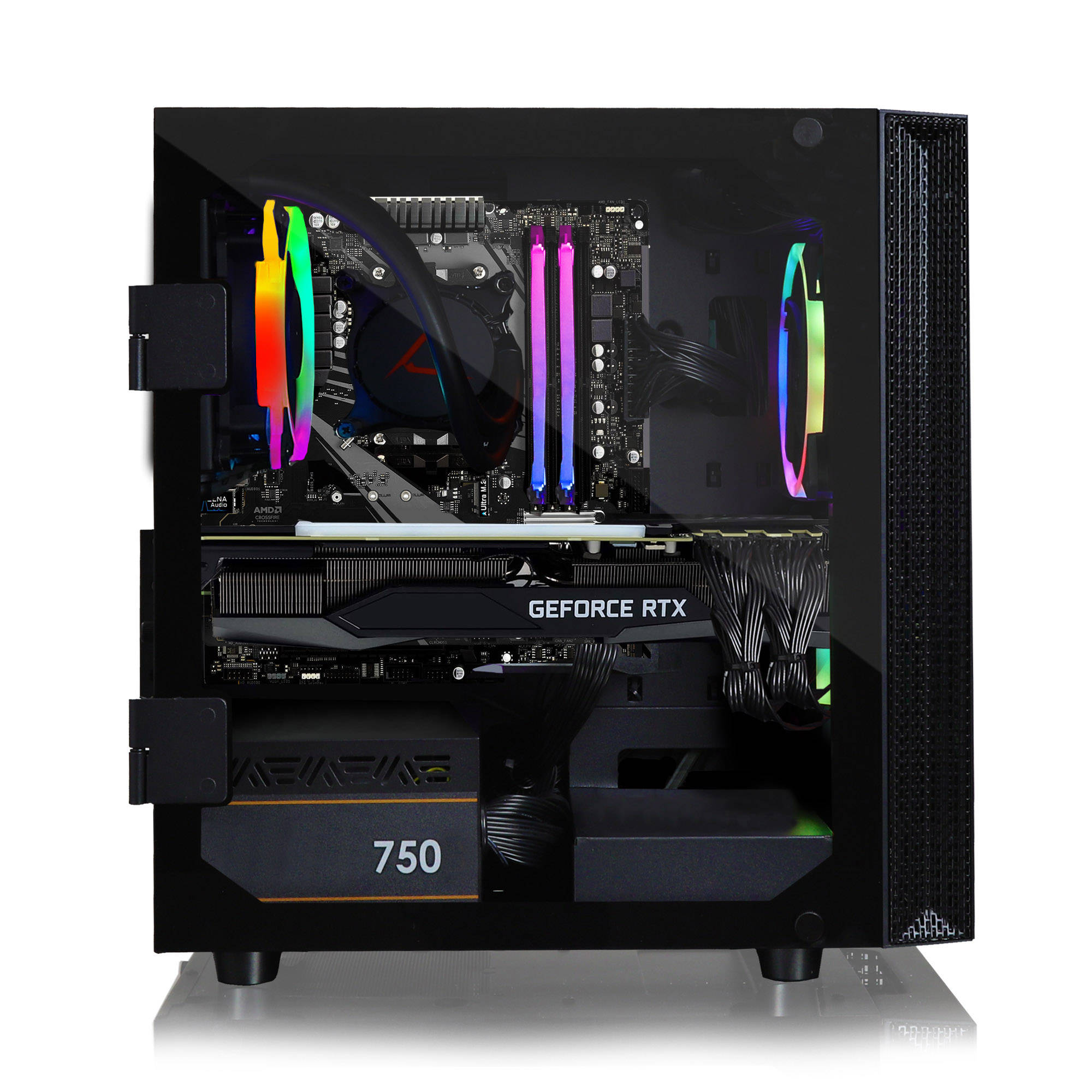 CLX SET VR-Ready Gaming Desktop - Liquid Cooled AMD Ryzen 7 5800X 3.8GHz 8-Core Processor, 16GB DDR4 Memory, GeForce RTX 3060 Ti 8GB GDDR6 Graphics, 480GB SSD, 2TB HDD, WiFi, Windows 10 Home 64-bit