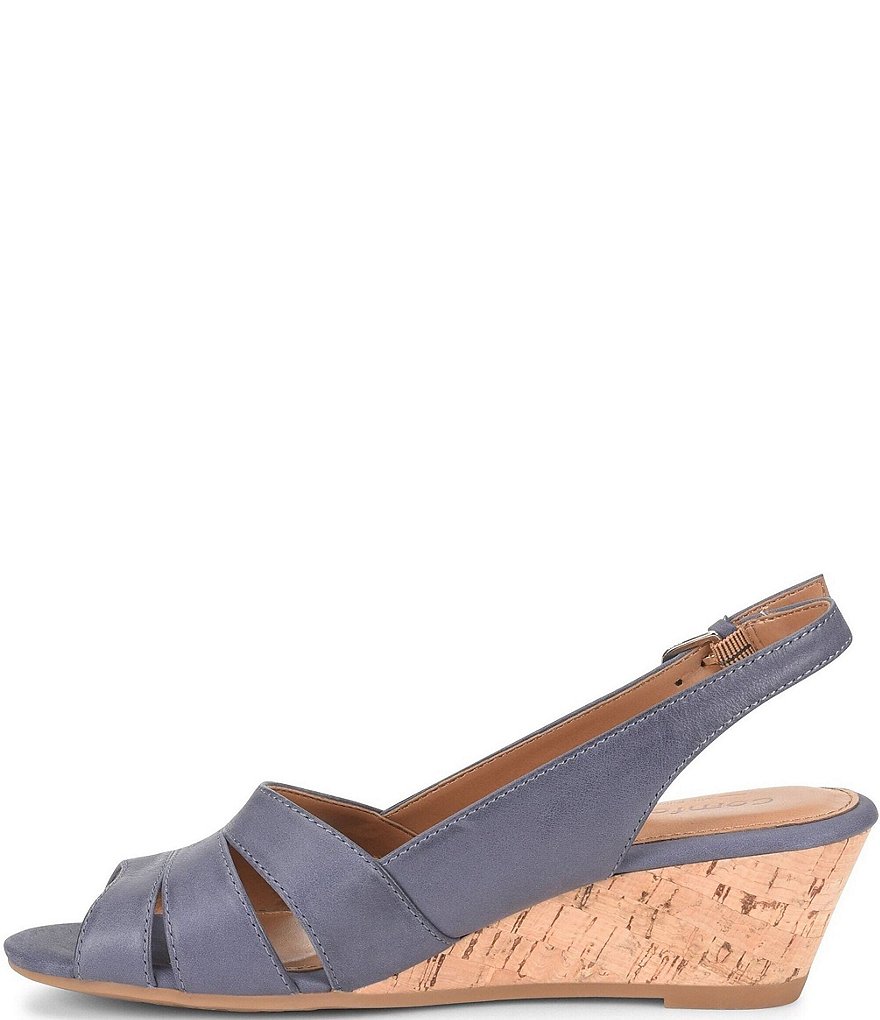 Comfortiva Randi Slingback Cork Wedge Sandals