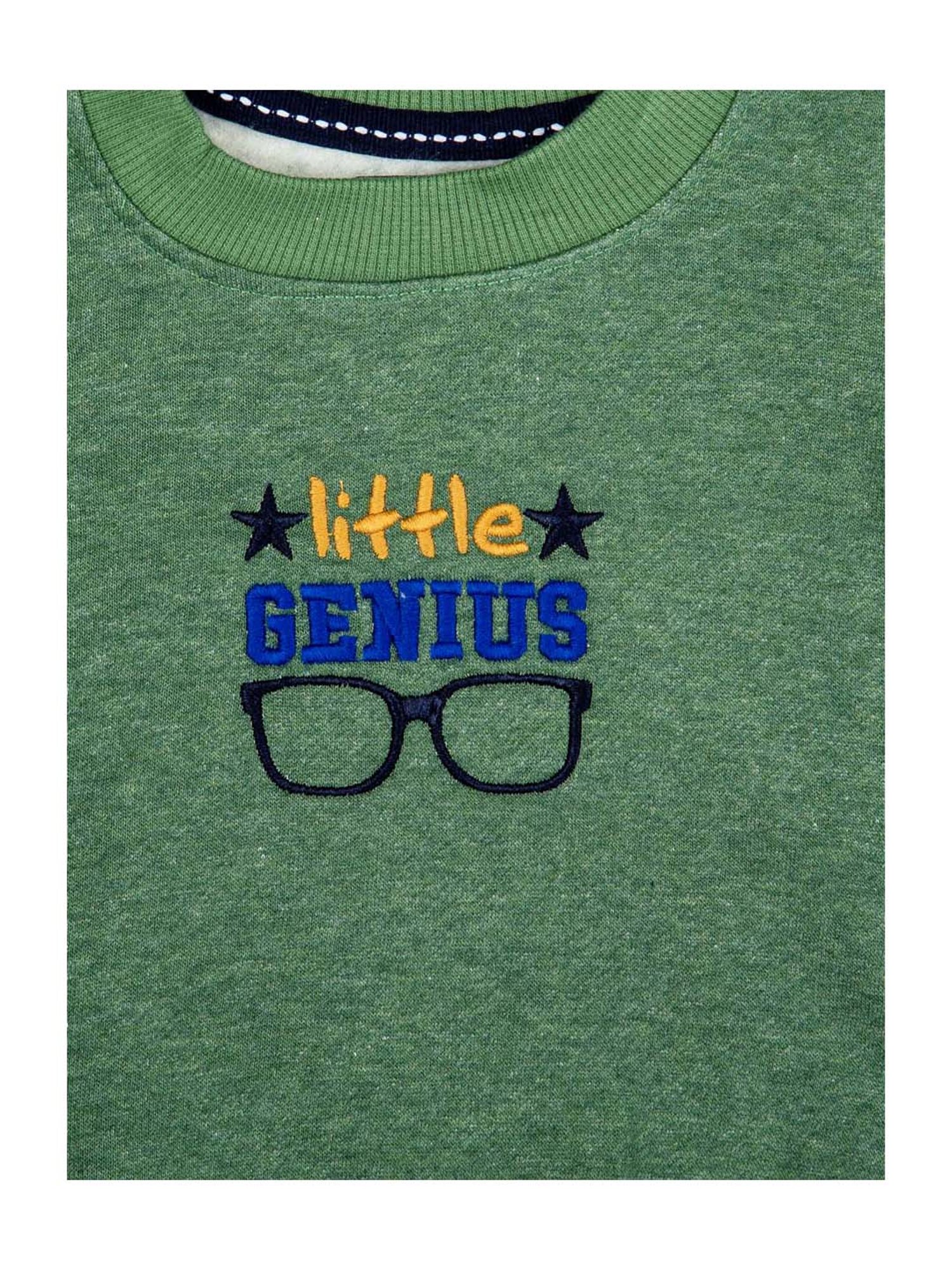 Mee Mee Boys Green Embroidered T-Shirt