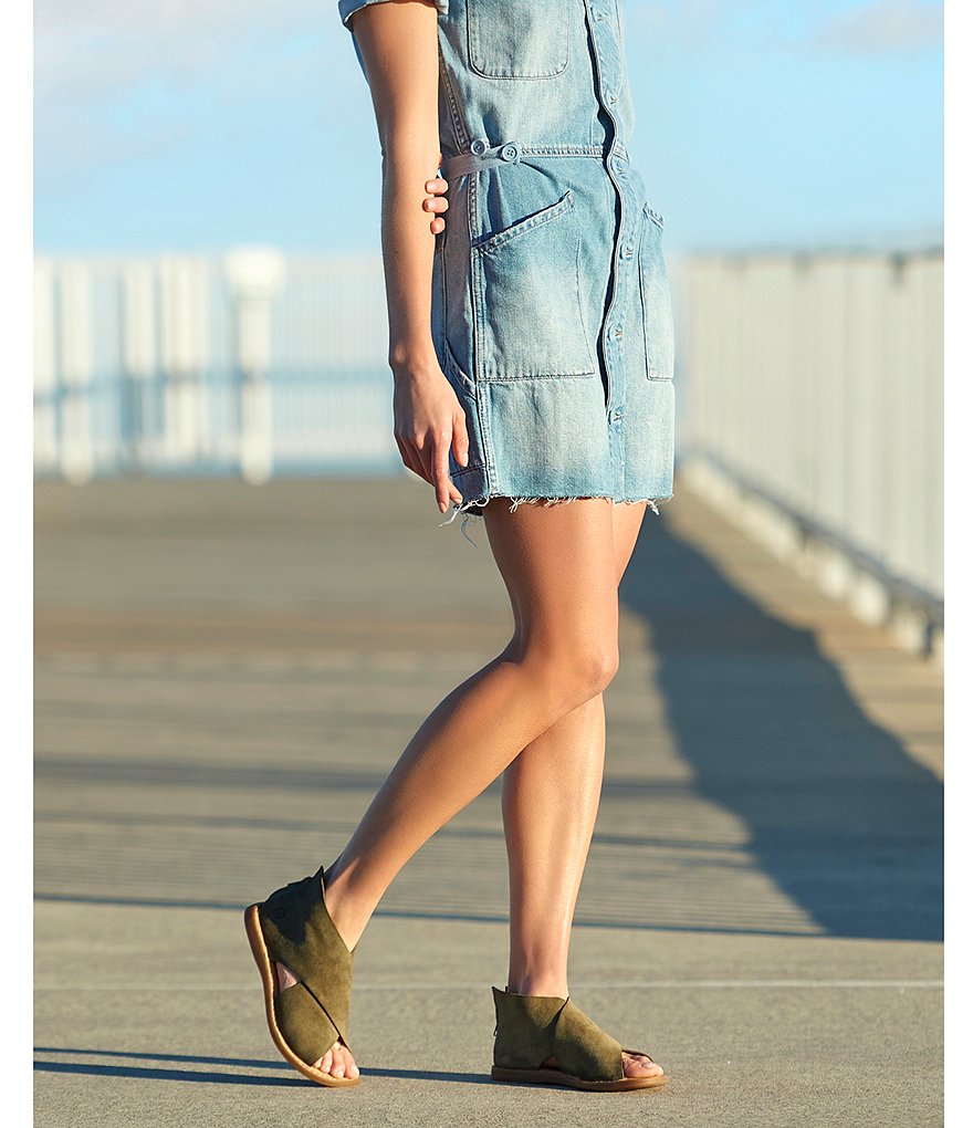 Born Iwa Criss Cross Banded Suede Sandals